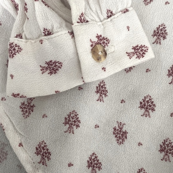 H&M Cottagecore Ditsy floral print Long Sleeve Layers Comfy Viscos Stretchy sz 4 - Picture 3 of 9